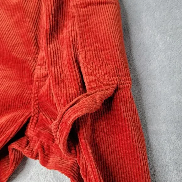 Judy Blue‎ Corduroy Cropped Carpenter Pants 28 Stretch Slim Fit High Waist Rust - Picture 13 of 13